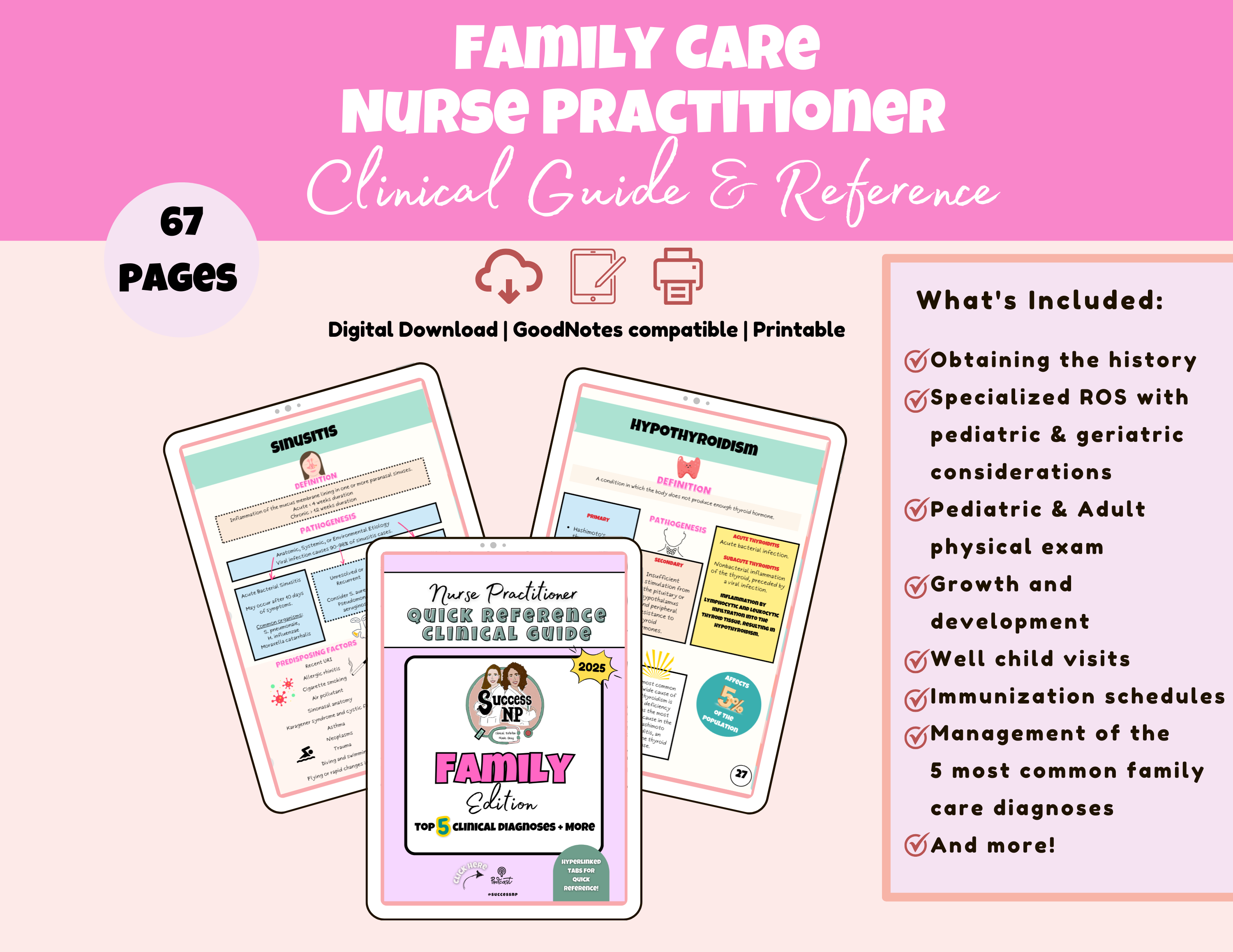5 Nurse Practitioner Clinical Guides Bundle | FNP Study References for Family Care, Pediatrics, OB/GYN, Psych, Adult Health - Image 6