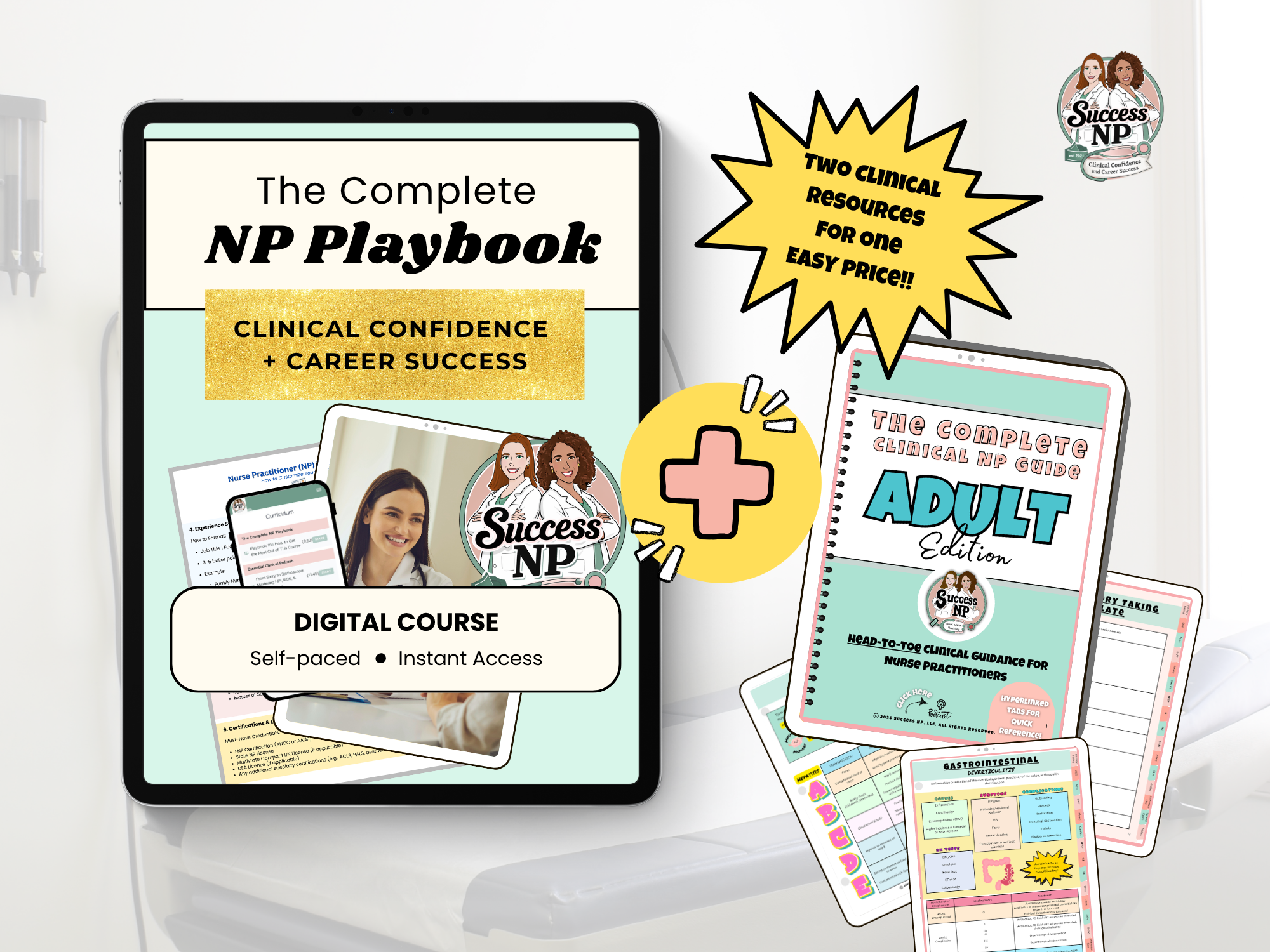 Complete NP Playbook | Clinical Confidence, Career Mastery Course plus Adult Systems NP Clinical Guide (Digital Download | PDF)